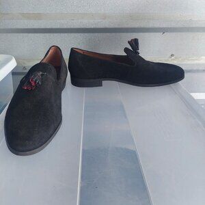 House Of Hounds Men's Black Suede Tassel Dress Shoes - Size 44